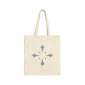 Minimal Starburst Canvas Tote Bag — Neutral Cotton Grocery & Everyday Tote