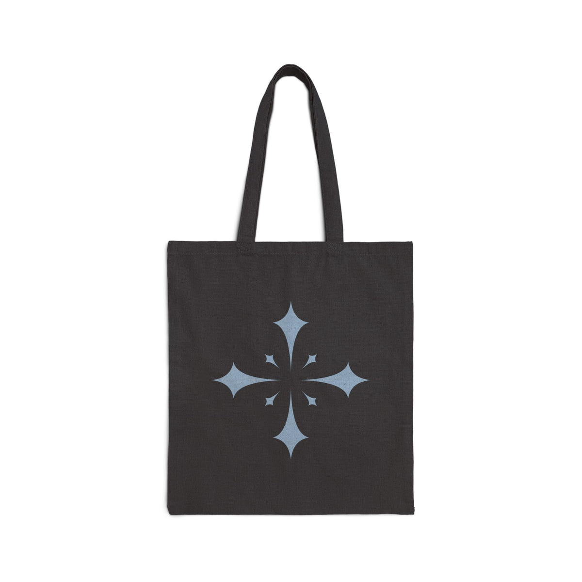 Minimal Starburst Canvas Tote Bag — Neutral Cotton Grocery & Everyday Tote